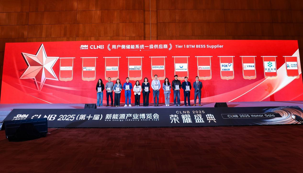 DB真人能源荣登SMM Tier 1榜单，获“用户侧储能系统一级供应商”认证！